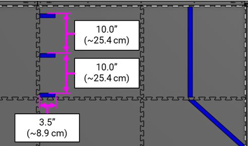 Diagram showing SPIKE MARK measurements